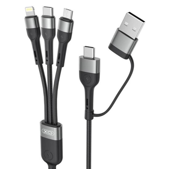XO NB254 6-in-1 multifunctional data cable Black