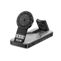 Remax RPP-589 Magneto Series 5-in-1 Folding Holder Wireless Charging Power Bank 10000mAh Grey