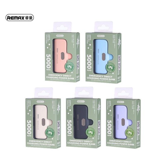 Remax RPP-633 Capsule series 2A iPh Emergency Direct Charging Power Bank 5000mAh White