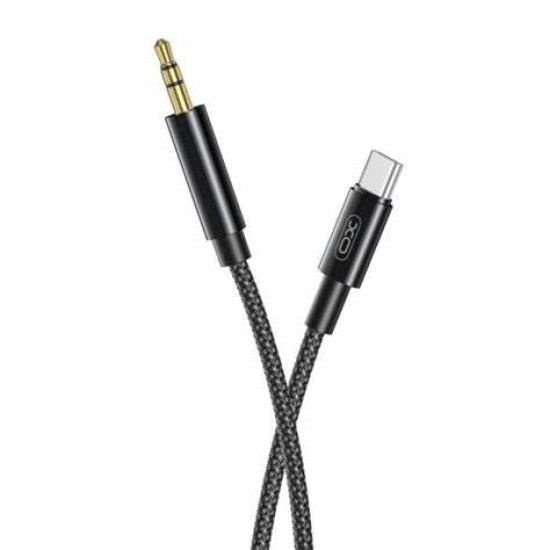 XO NB-R279B Type-c to 3.5 Brushed Clear Audio Cable Black