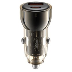 XO CC60 Smart Transparent Car Charger A30+C30 Simultaneous 60W+Type-c Data Cable Set Black XO CC60 Smart Transparent Car Charger A30+C30 Simultaneous 60W+Type-c Data Cable Set Black