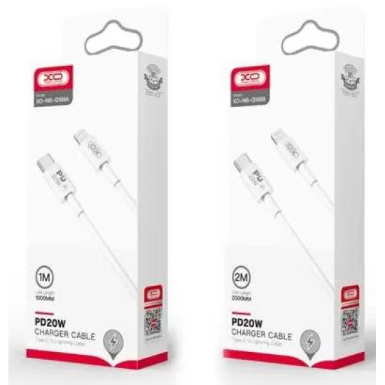 XO NB-Q189A Type-c to Lightning 20W 1M Charger Cable White XO NB-Q189A Type-c to Lightning 20W 1M Charger Cable White