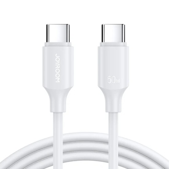 Joyroom | Type-C to Type-C Fast Charging Data Cable | S-CC060A9 | 60W 1M | White Joyroom | Type-C to Type-C Fast Charging Data Cable | S-CC060A9 | 60W 1M | White