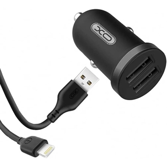 XO TZ08 Car Charger with Type-c Cable Black