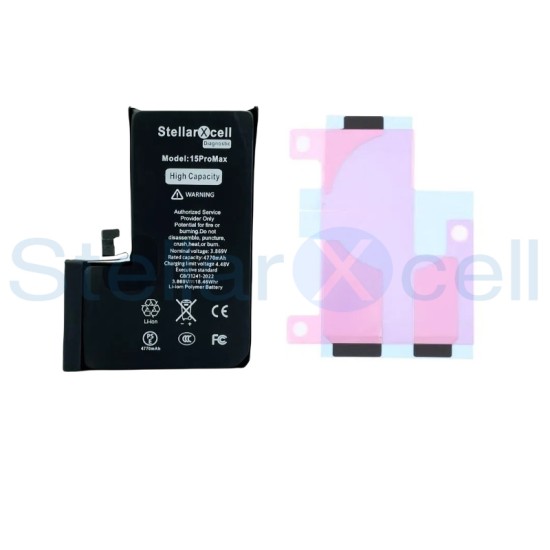 Replacement StellarXcell Diagnostic Battery for iPhone 15 Pro Max