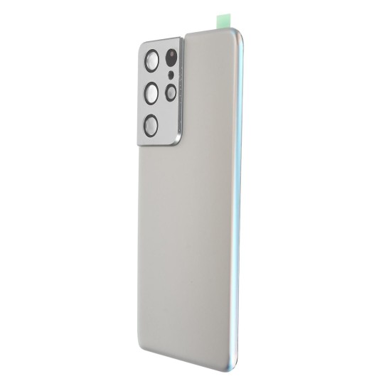 Replacement Original Back Cover Camera Frame for Samsung S21 Ultra Silver Replacement Original Back Cover Camera Frame for Samsung S21 Ultra Silver