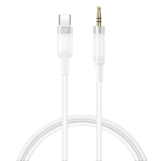 XO NB-R279B Type-c to 3.5 Brushed Clear Audio Cable White