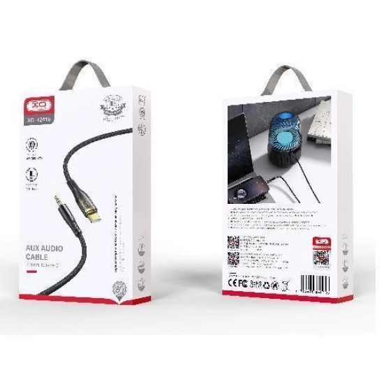 XO NB-R241B TYPE-C to 3.5 Transparent audio Cable Black