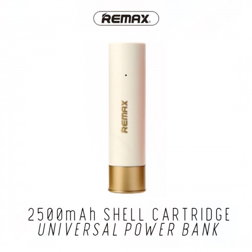 NEW Remax Shell Cartridge 2500mah Battery Protection Power Bank Travel Charger White 