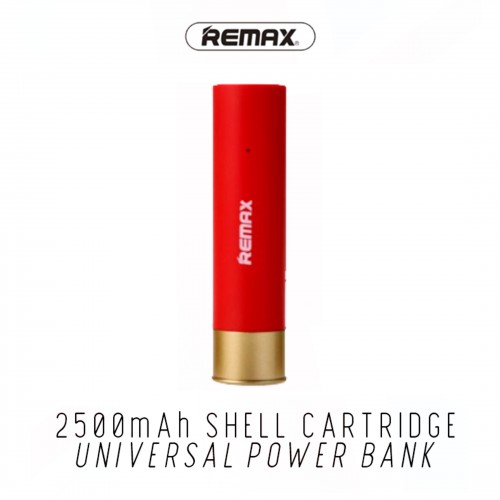 NEW Remax Shell Cartridge 2500mah Battery Protection Power Bank Travel Charger Red 