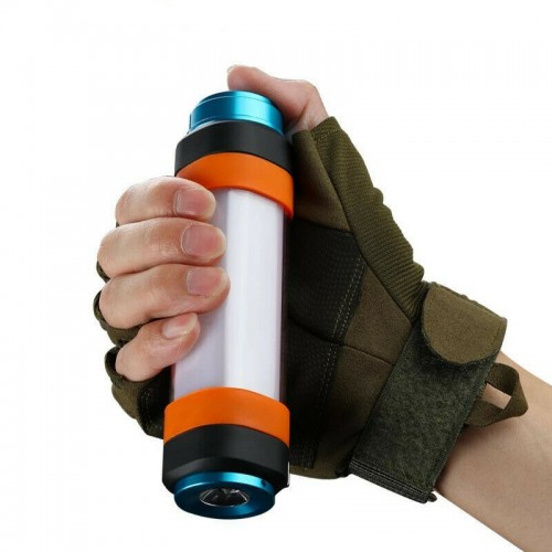 USB Power Bank Rechargeable Camping Light Hiking Flashlight Waterproof Lamp