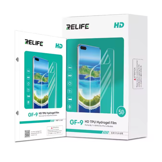 RELIFE GF-9 HD TPU Hydrogel Film For Film Cutting Machine （50 pcs）