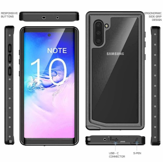 Redpepper Professional Waterproof Dot Series Case For Samsung Note 10 Black