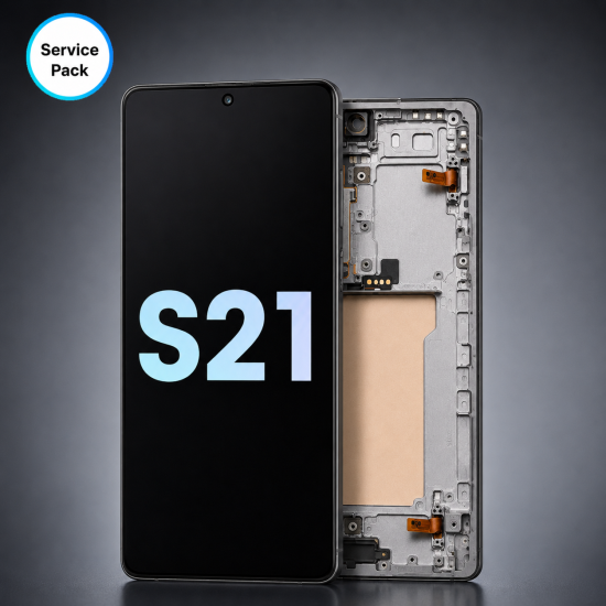 A.Replacement Service Pack OLED Screen With Frame for Samsung S21 Black A.Replacement Service Pack OLED Screen With Frame for Samsung S21 Black