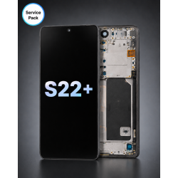 A.Replacement Service Pack OLED Screen With Frame for Samsung S22 Plus Black