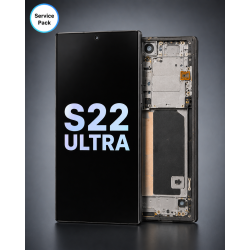 A.Replacement Service Pack OLED Screen With Frame for Samsung S22 Ultra Black