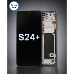 A.Replacement Service Pack OLED Screen With Frame for Samsung S24 Plus Black