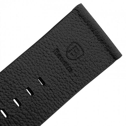 Baseus Genuine Leather Classic Buckle Watch Band Strap For Apple Watch 42mm Black