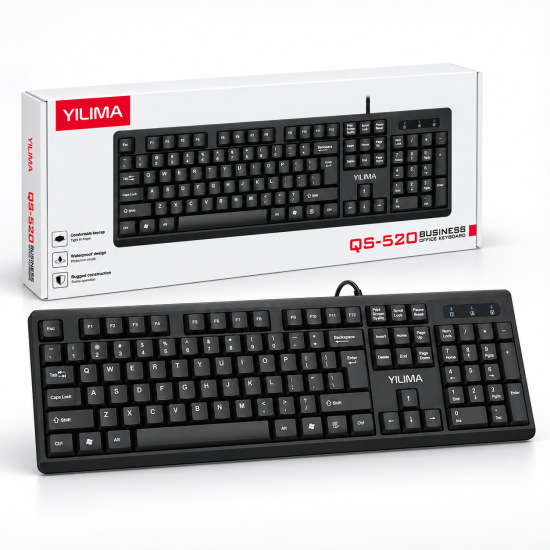 QS-520 Wired keyboard black
