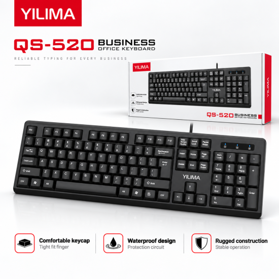 QS-520 Wired keyboard black