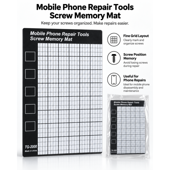 Mobile Phone Repair Screw Memory Mat | TG-2000 Mobile Phone Repair Screw Memory Mat | TG-2000