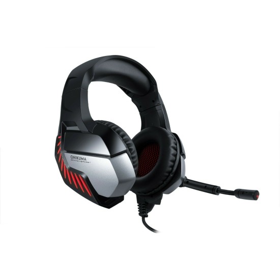 Onikuma Gaming Headphone Headset For K5 Pro LED Light Noise Cancellation Red