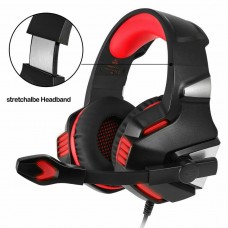 Hunterspider V3 3.5mm Gaming Headset Mic LED Headphones For PC PS4 Xbox one Pro Red 