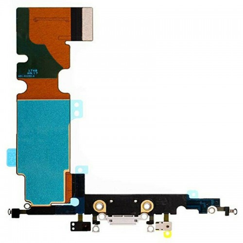 iPhone 8 Charging Port Connector Replacement Microphone Flex Cable White