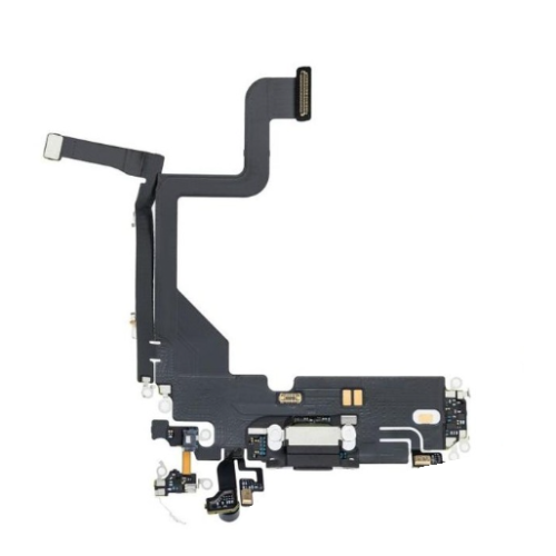 Charging port flex cable assembly for iPhone 13 Pro in black