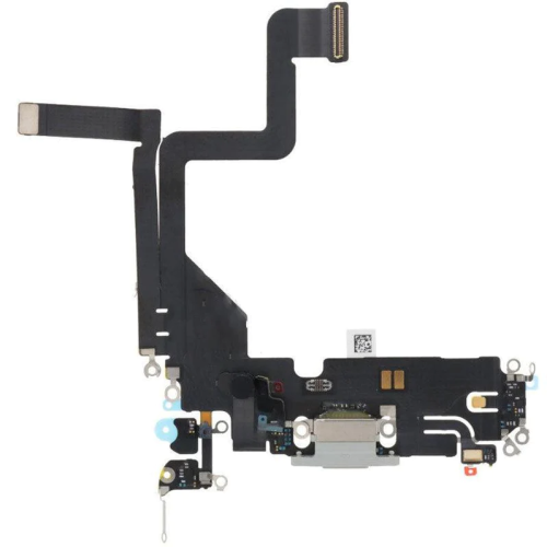 Replacement charging port flex for iPhone 14 Pro, a connector where liquid damage and corrosion typically appear first