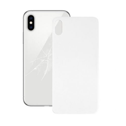 Big Hole-Rear Glass Battery Back Cover Replacement For iPhone X White 