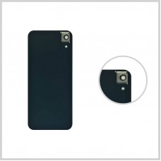 For iPhone XR Rear Glass Battery Back Door Cover Housing Replacement+Camera Lens Black 