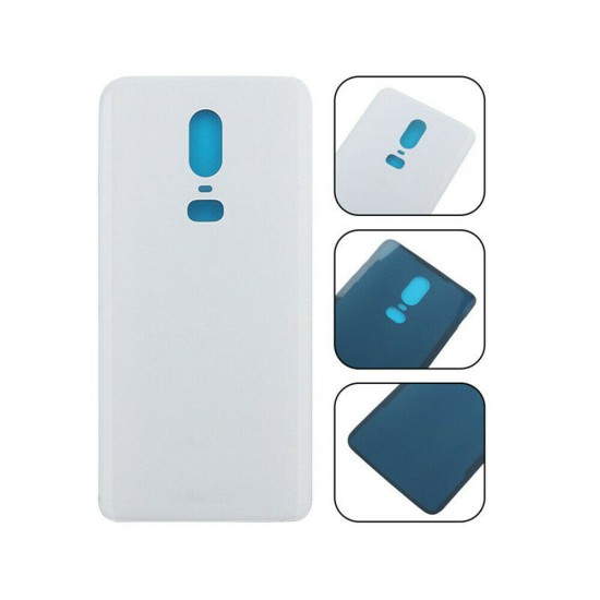 Replacement For OnePlus 6 Rear Glass Door Back Battery Cover White