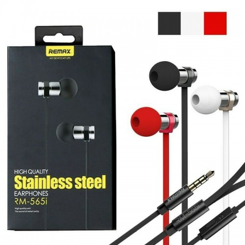 REMAX RM-565i HQ Stainless Steel Stereo In-ear Earphone Headset with Mic Black 