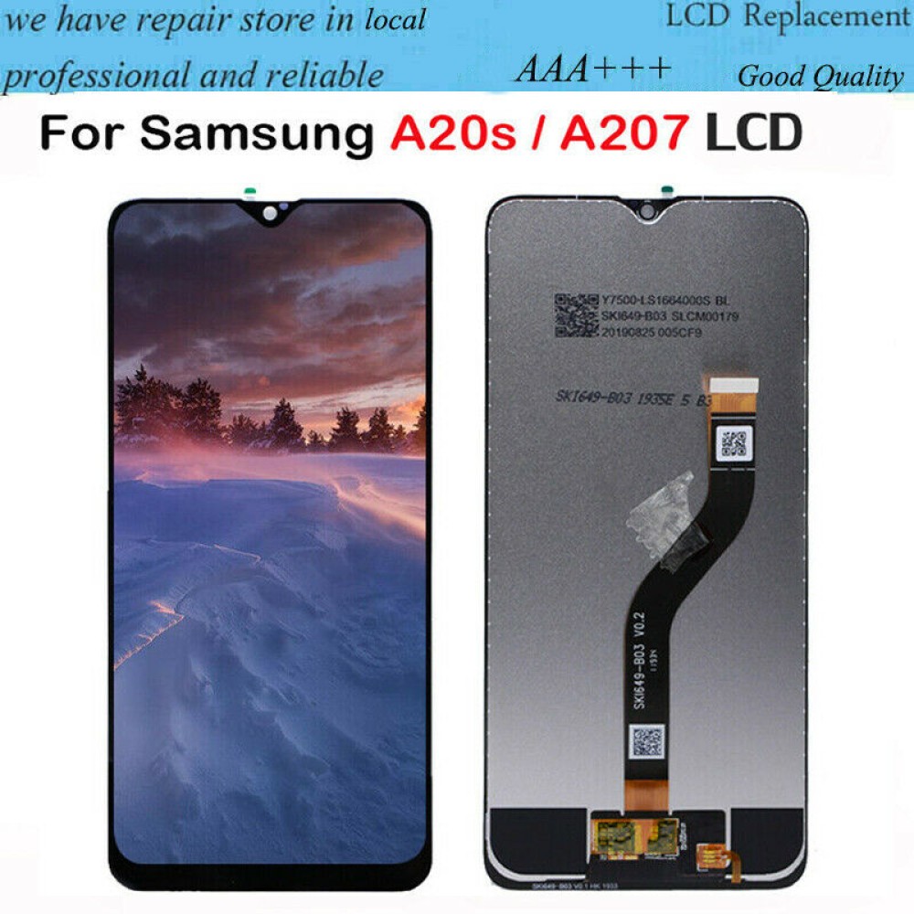Samsung Galaxy A20s A207 replacement LCD display touch screen digitizer assembly in black