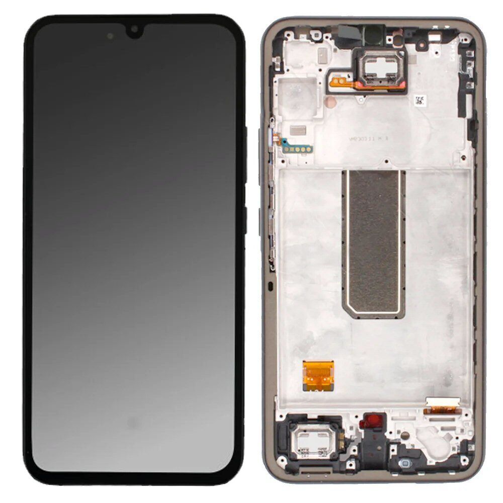 Replacement full OLED screen with frame for Samsung Galaxy A34 A346B in black