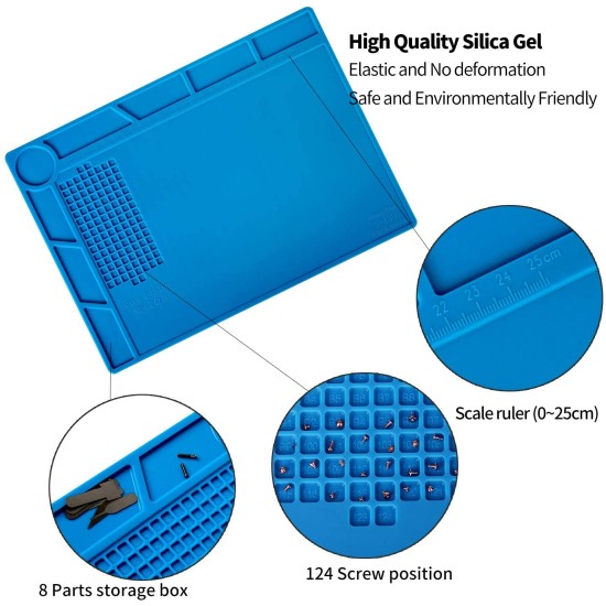 S130 silicone repair workbench mat Blue