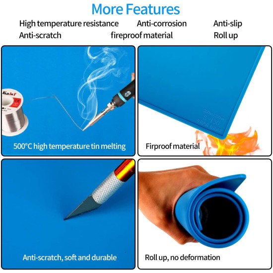 S130 silicone repair workbench mat Blue