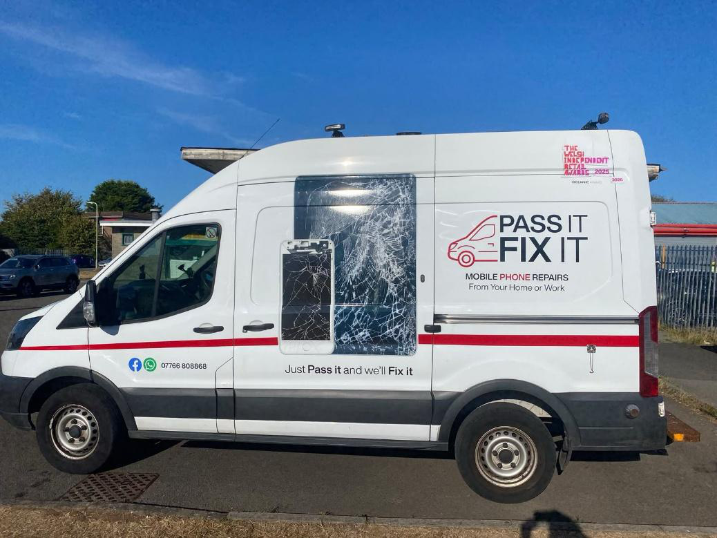 Pass It Fix It branded mobile repair van